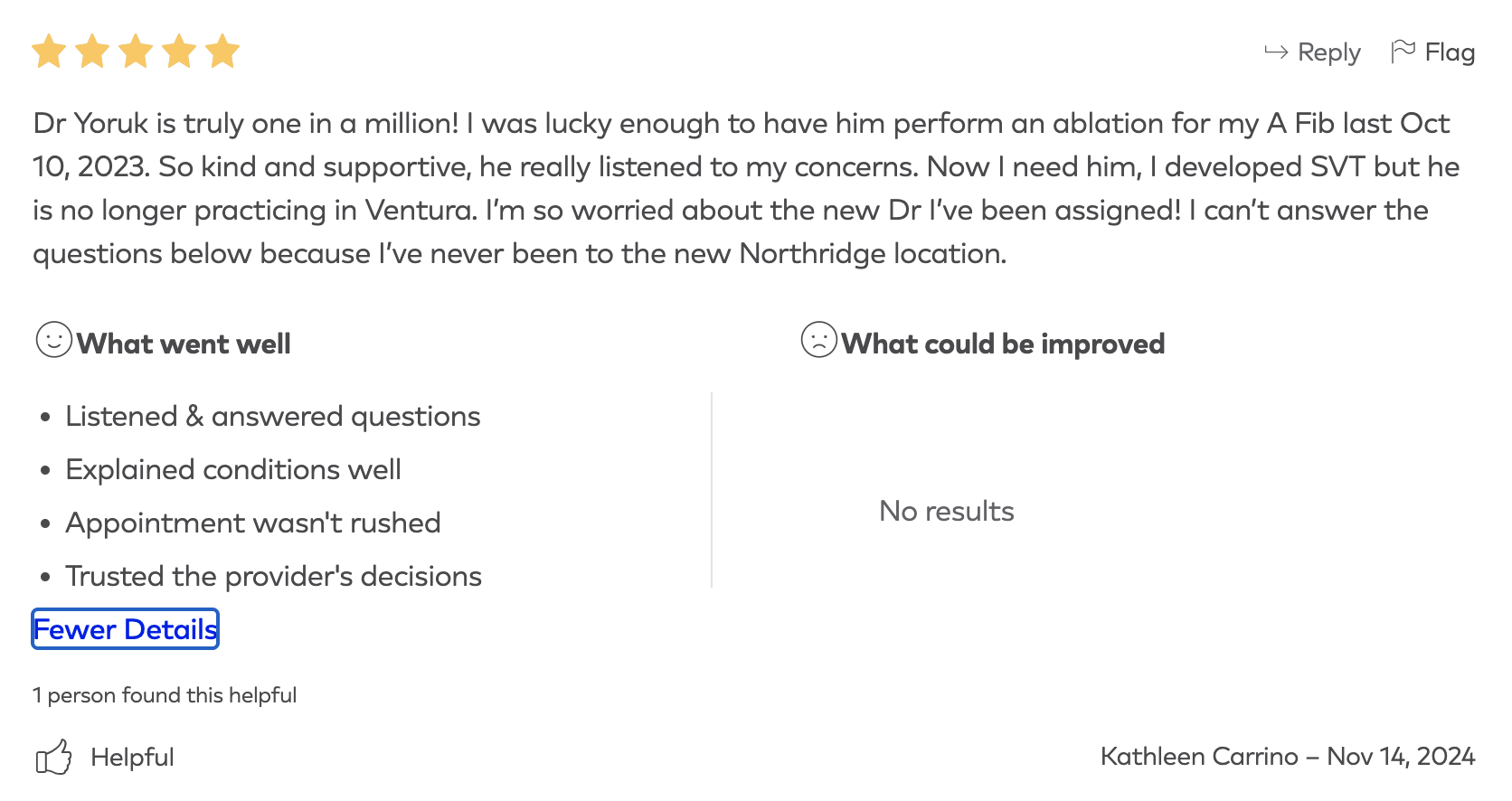 Healthgrades Review 1