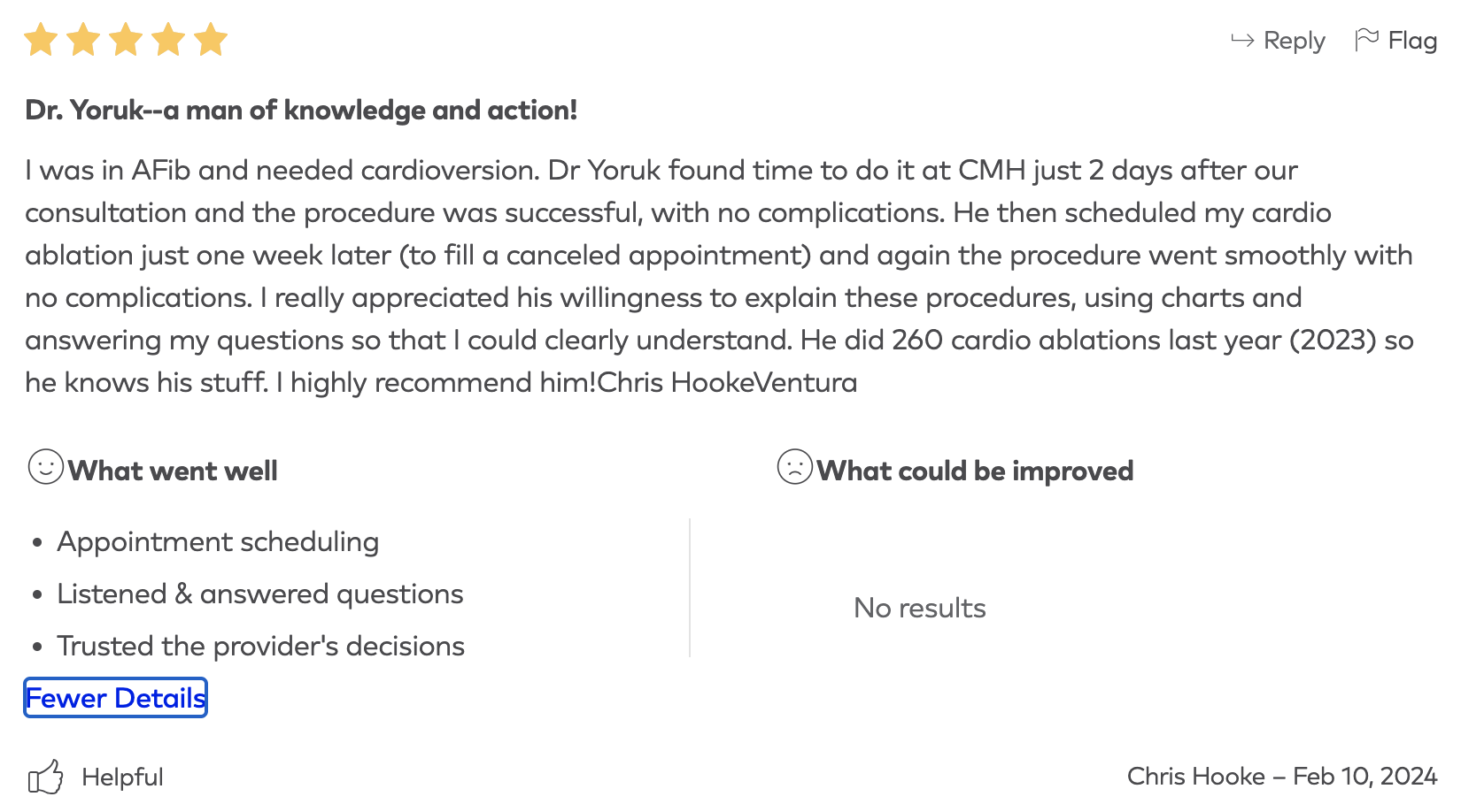 Healthgrades Review 1