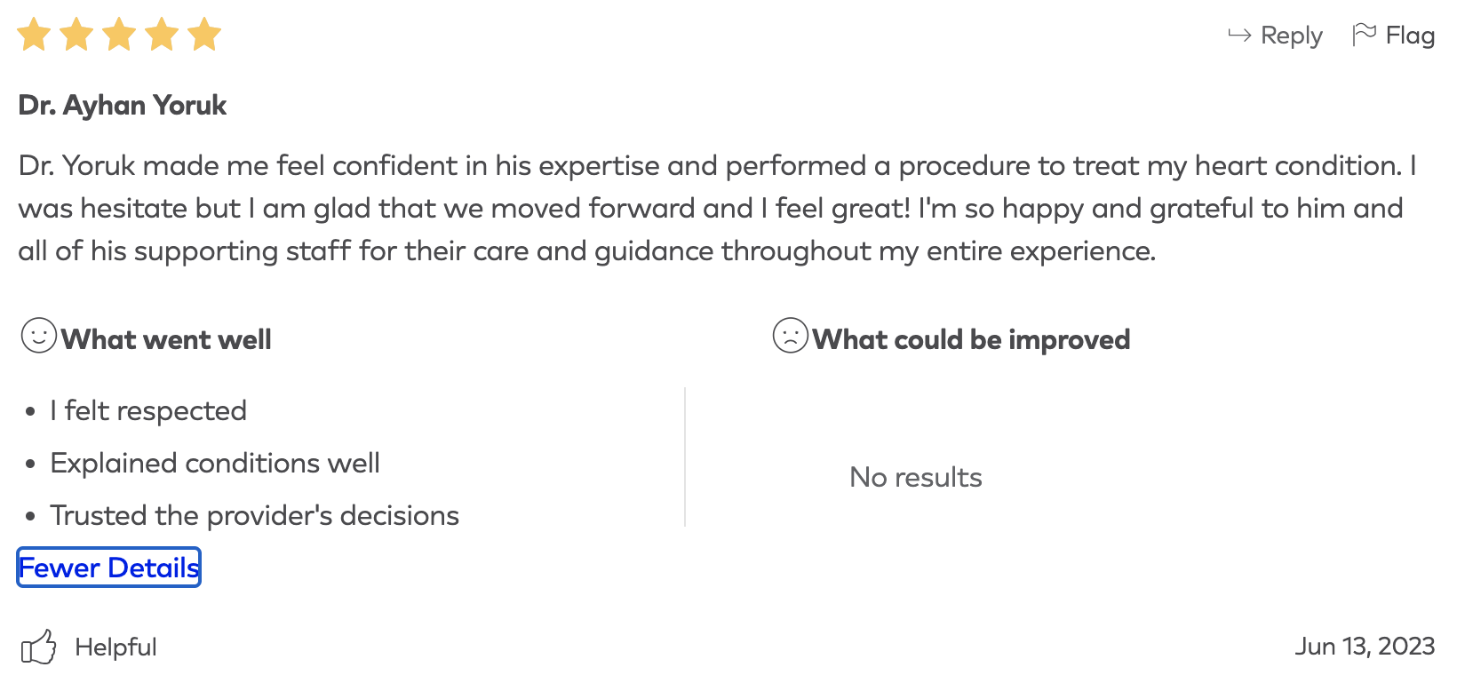 Healthgrades Review 1